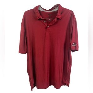 Anderson Ord Men’s Performance Golf Red Heather Polo Shirt- Size‎ Large